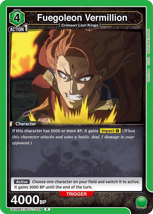 Fuegoleon Vermillion UE08BT/BCV-1-039 card from UE08BT: Black Clover