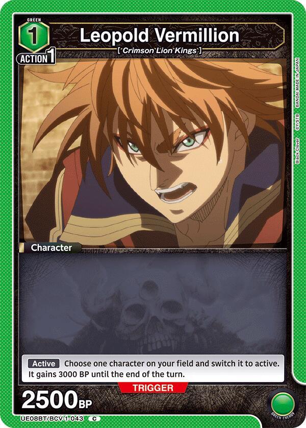 Leopold Vermillion UE08BT/BCV-1-043 card from UE08BT: Black Clover