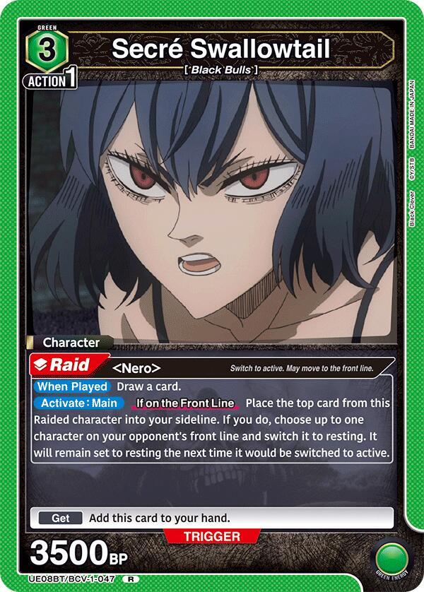 Secre Swallowtail UE08BT/BCV-1-047 card from UE08BT: Black Clover
