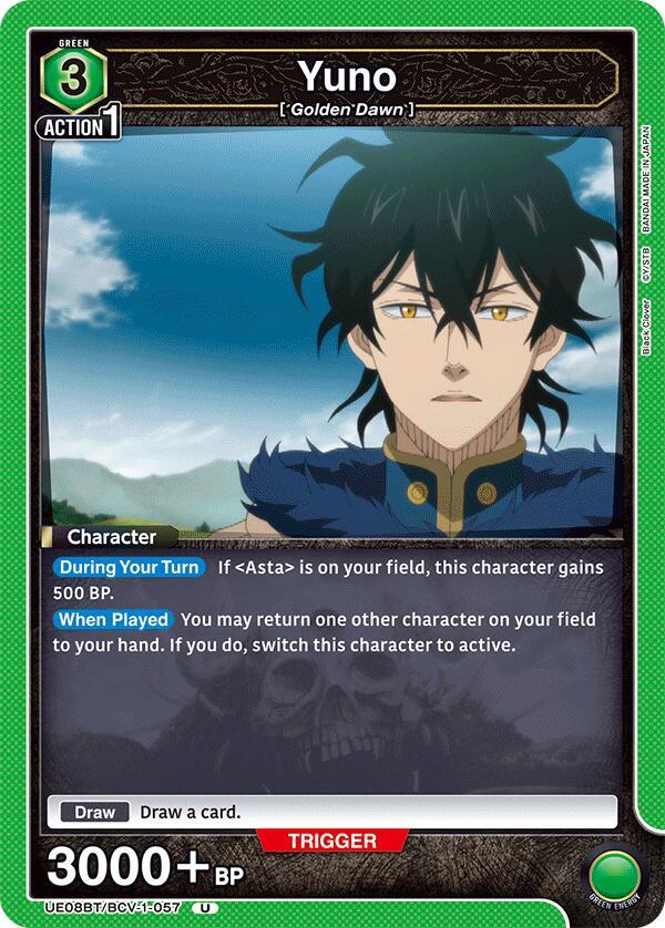 Yuno UE08BT/BCV-1-057 card from UE08BT: Black Clover