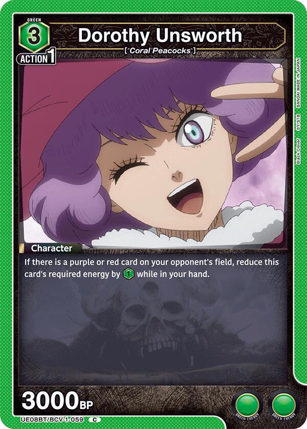Dorothy Unsworth UE08BT/BCV-1-059 card from UE08BT: Black Clover