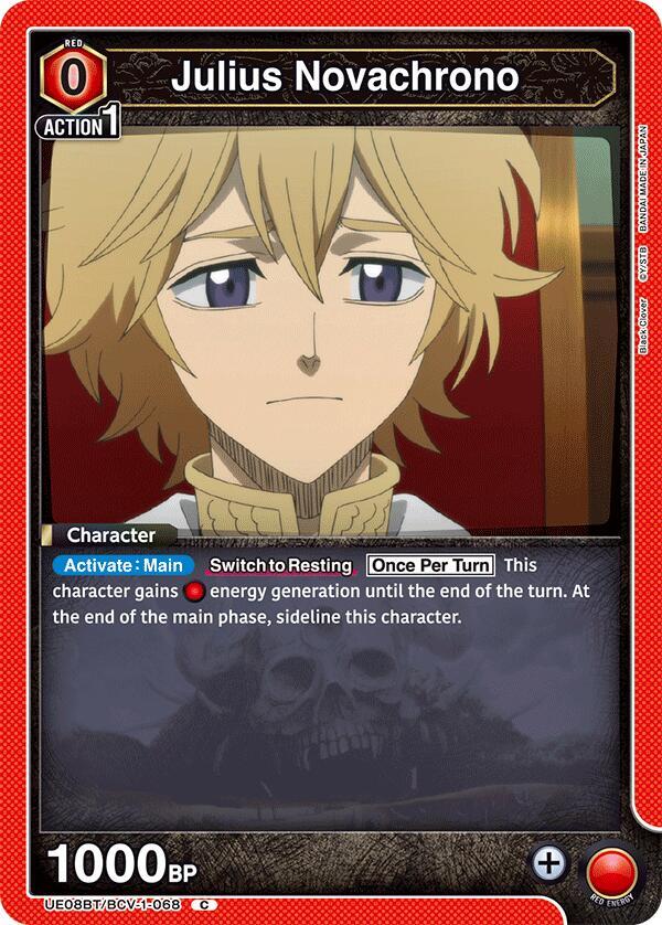 Julius Novachrono UE08BT/BCV-1-068 card from UE08BT: Black Clover