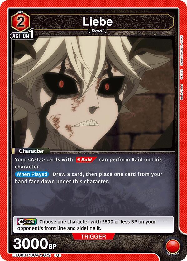 Liebe UE08BT/BCV-1-072 card from UE08BT: Black Clover