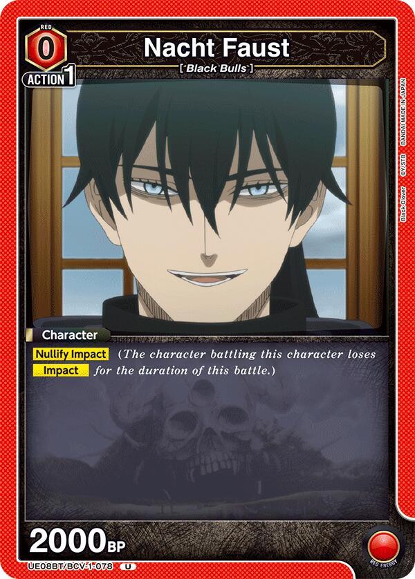 Nacht Faust UE08BT/BCV-1-078 card from UE08BT: Black Clover