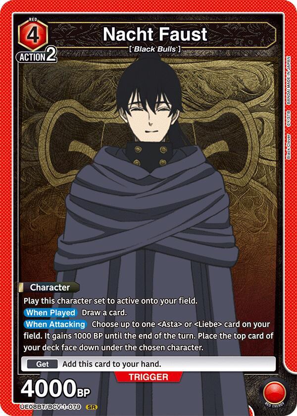 Nacht Faust UE08BT/BCV-1-079 card from UE08BT: Black Clover
