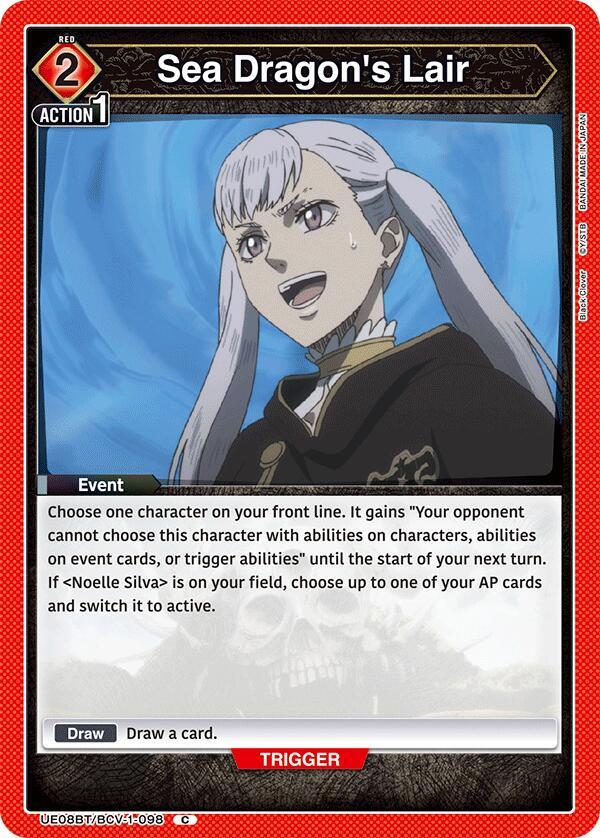 Sea Dragon's Lair UE08BT/BCV-1-098 card from UE08BT: Black Clover