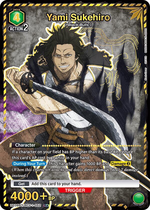 Yami Sukehiro (R*) UE08BT/BCV-1-052 card from UE08BT: Black Clover