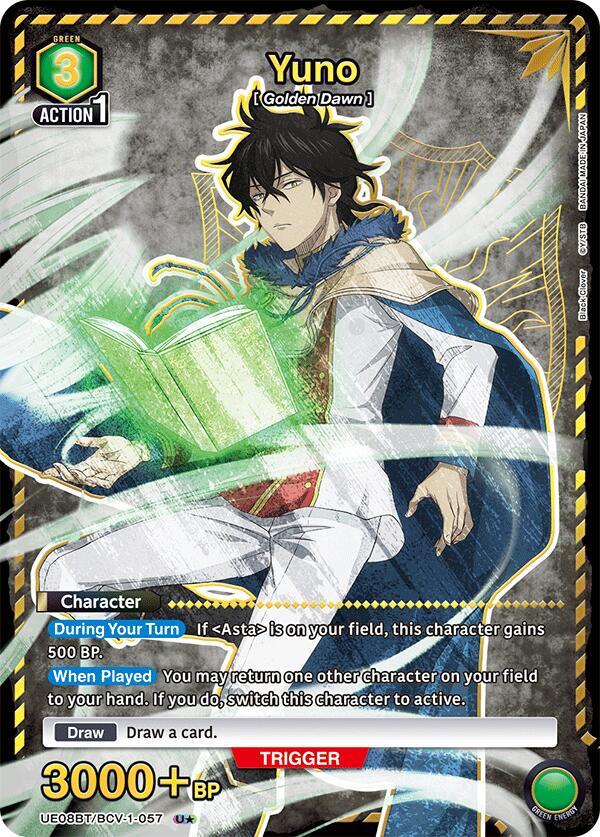 Yuno (U*) UE08BT/BCV-1-057 card from UE08BT: Black Clover