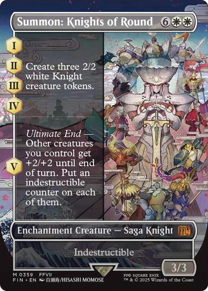 Summon: Knights of Round (Borderless) 359 card from FINAL FANTASY