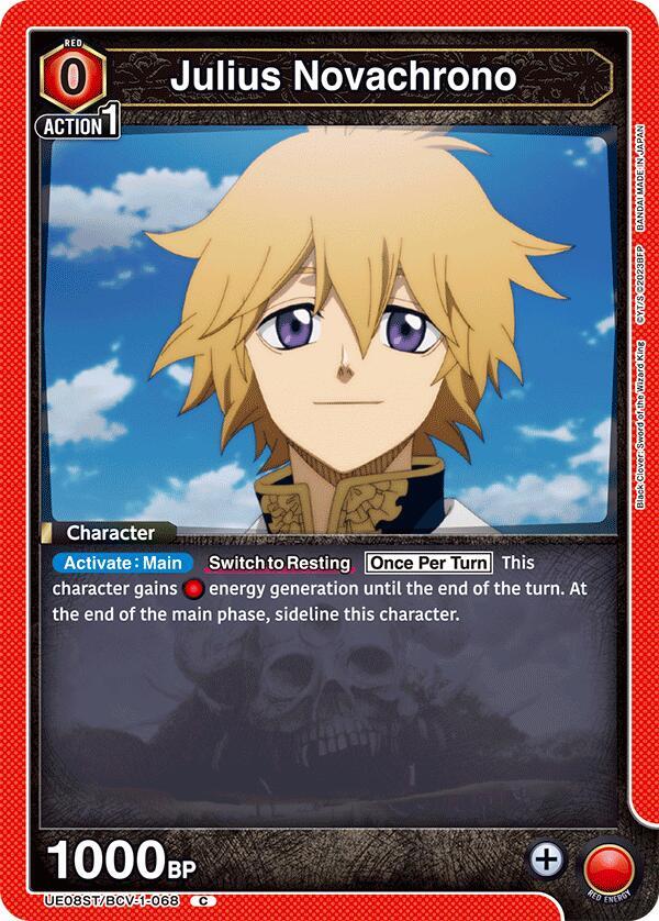 Julius Novachrono UE08ST/BCV-1-068 card from UE08ST: Black Clover Starter Deck