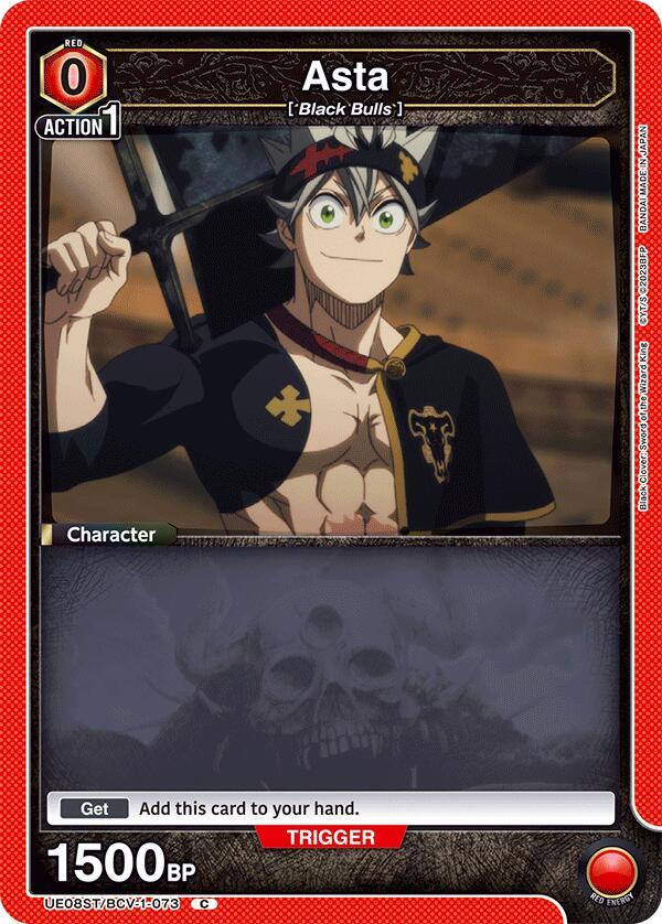 Asta UE08ST/BCV-1-073 card from UE08ST: Black Clover Starter Deck