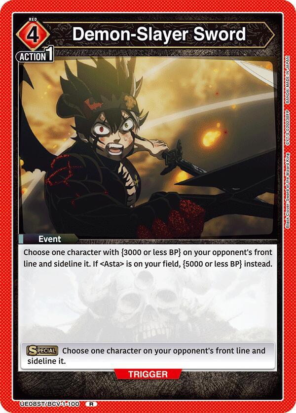 Demon-Slayer Sword UE08ST/BCV-1-100 card from UE08ST: Black Clover Starter Deck