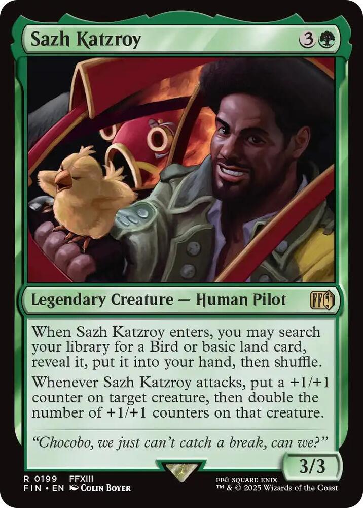 Sazh Katzroy 199 card from FINAL FANTASY