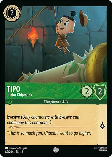Tipo - Junior Chipmunk 89/204 card from Reign of Jafar
