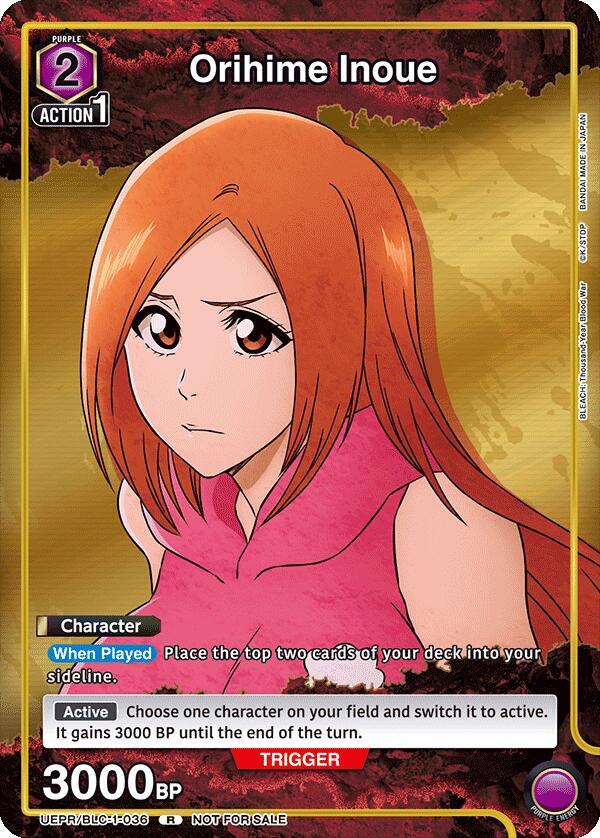Orihime Inoue UEPR/BLC-1-036 card from Union Arena Promotion Cards