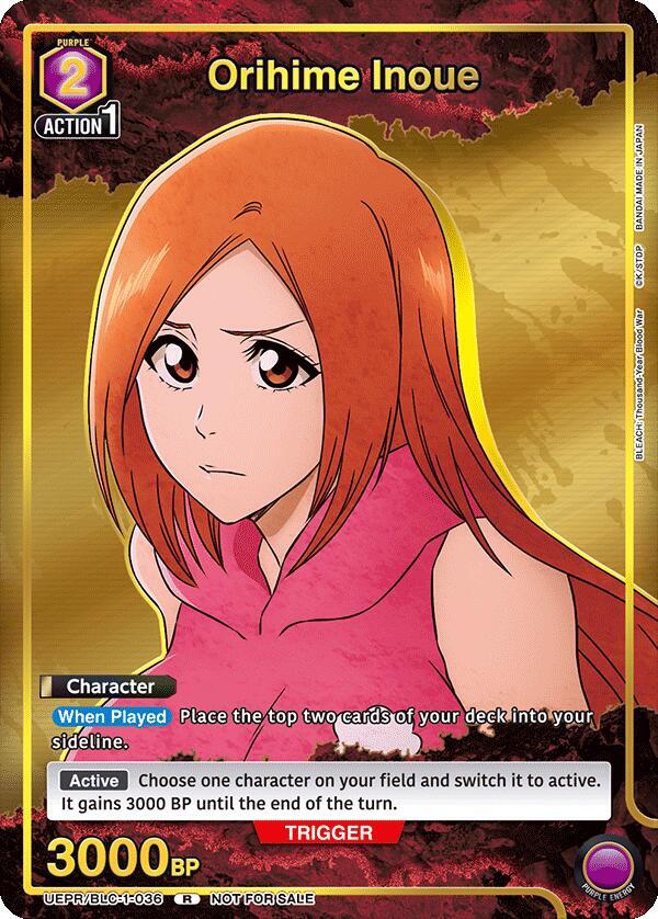 Orihime Inoue (Gold) UEPR/BLC-1-036 card from Union Arena Promotion Cards
