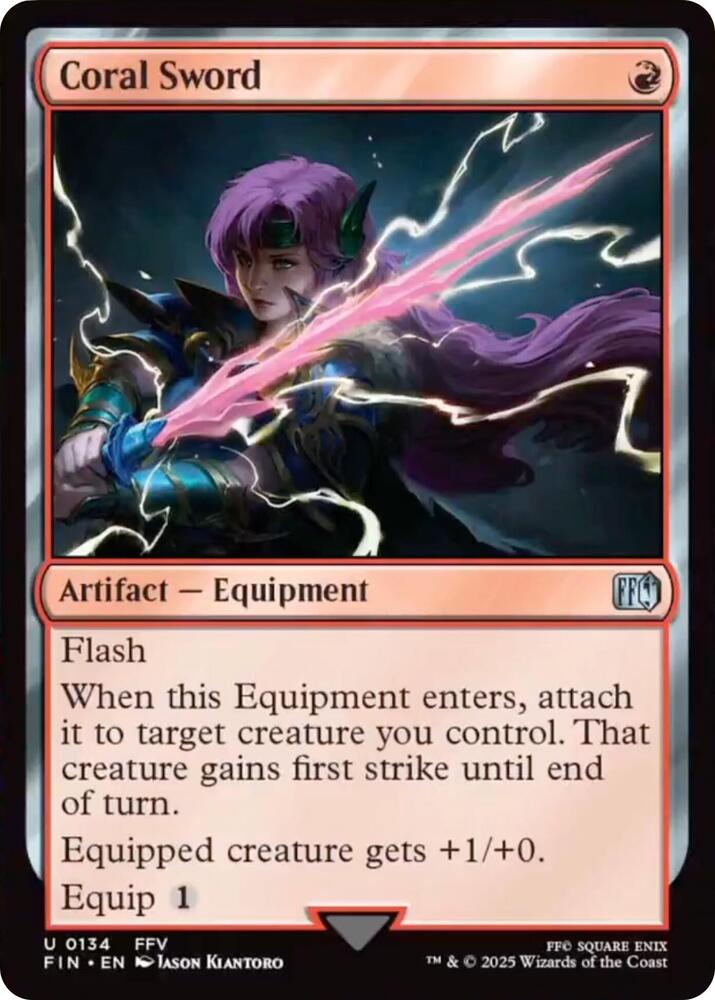 Coral Sword 134 card from FINAL FANTASY