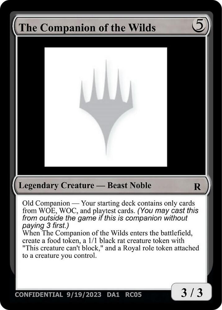 The Companion of the Wilds card from Un-Known Event Playtest Cards