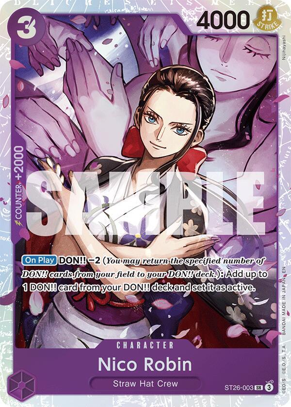 Nico Robin ST26-003 card from Starter Deck 26: PURPLE/BLACK Monkey.D.Luffy