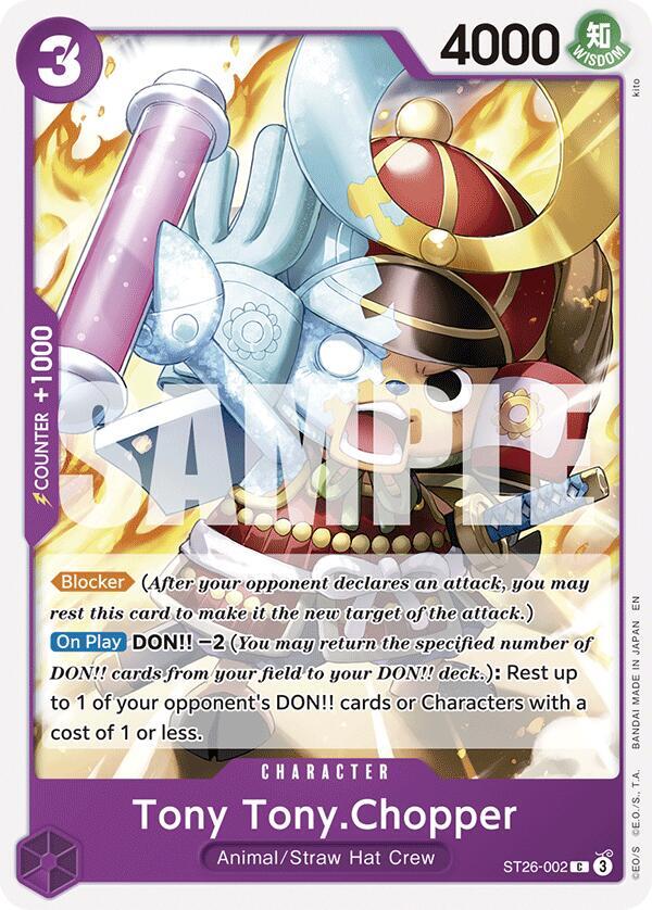 Tony Tony.Chopper ST26-002 card from Starter Deck 26: PURPLE/BLACK Monkey.D.Luffy