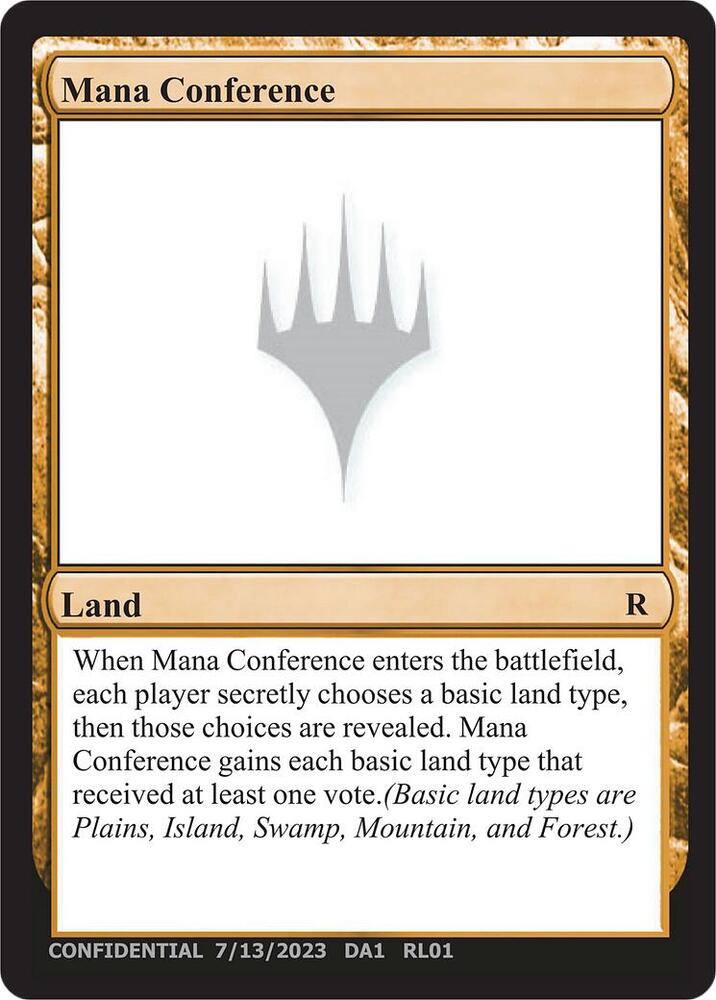 Mana Conference card from Un-Known Event Playtest Cards