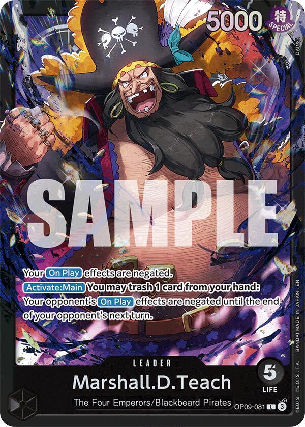 Marshall.D.Teach OP09-081 card from Starter Deck 27: BLACK Marshall.D.Teach