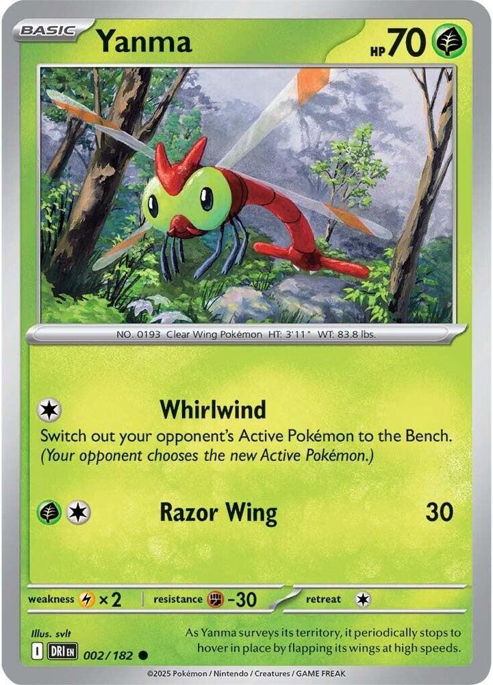 Yanma 002/182 card from SV10: Destined Rivals
