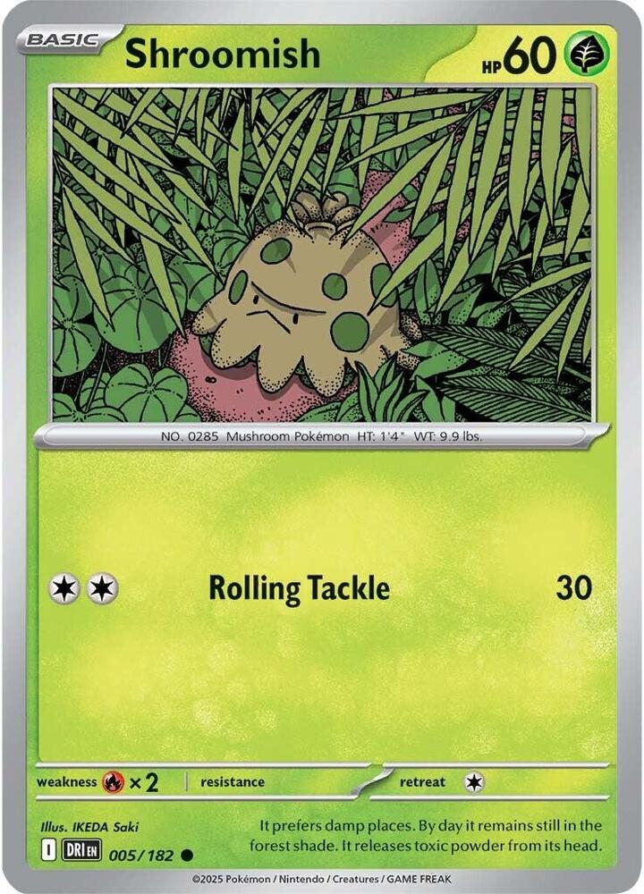 Shroomish 005/182 card from SV10: Destined Rivals