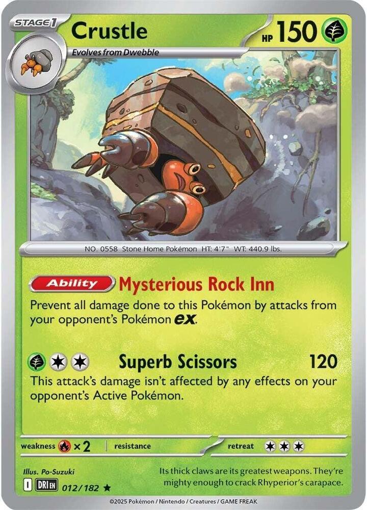 Crustle 012/182 card from SV10: Destined Rivals
