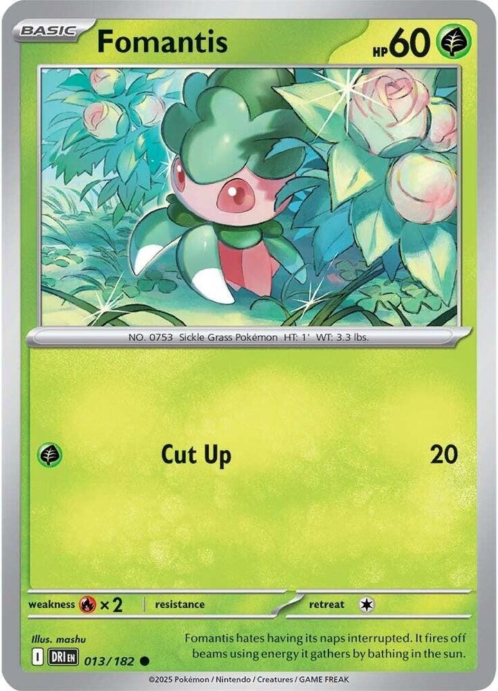 Fomantis 013/182 card from SV10: Destined Rivals