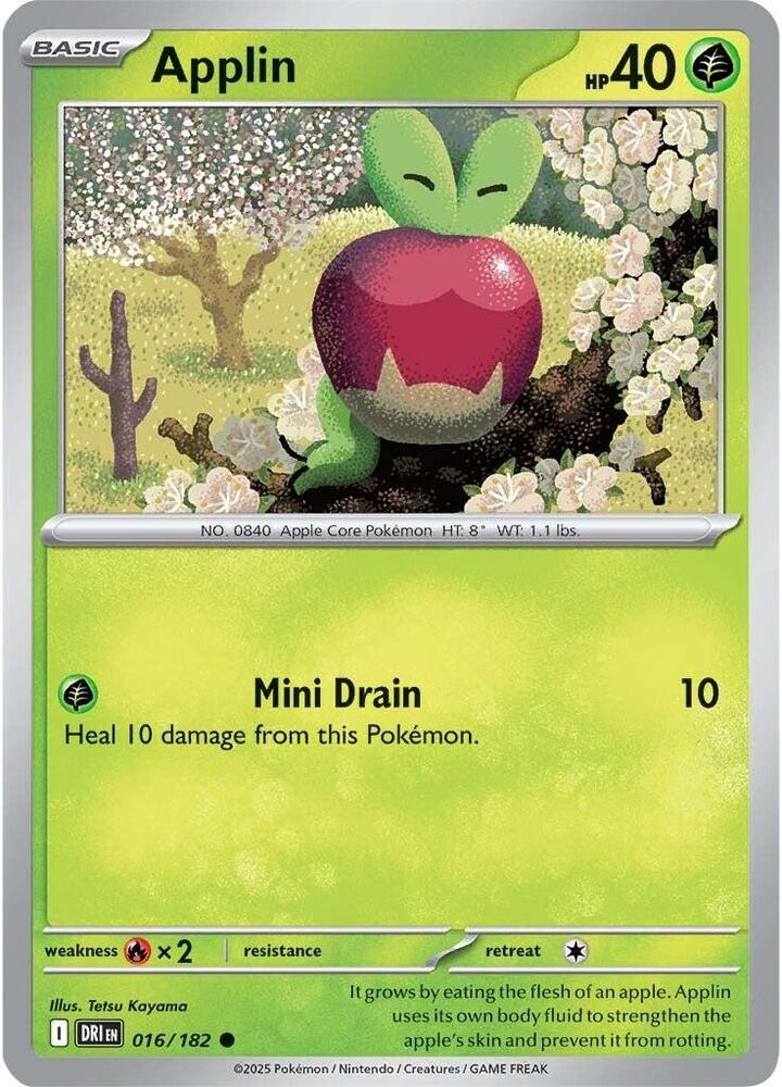 Applin 016/182 card from SV10: Destined Rivals