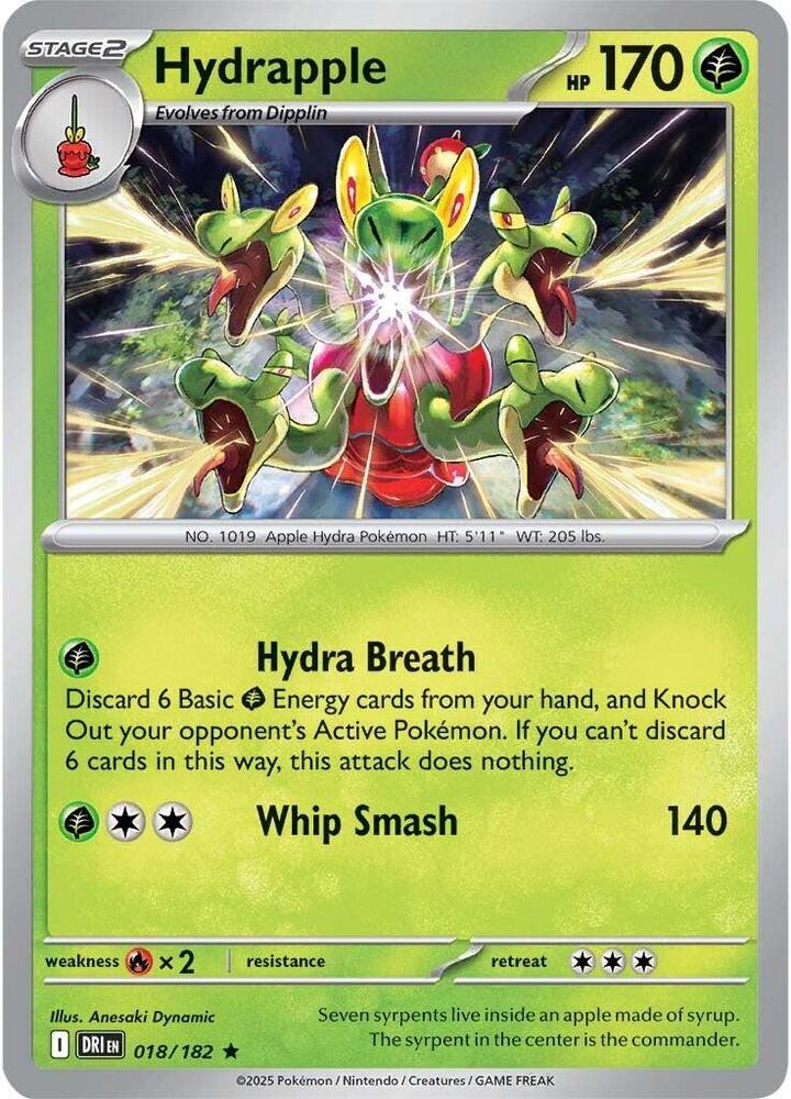 Hydrapple 018/182 card from SV10: Destined Rivals
