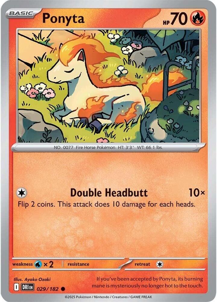 Ponyta 029/182 card from SV10: Destined Rivals