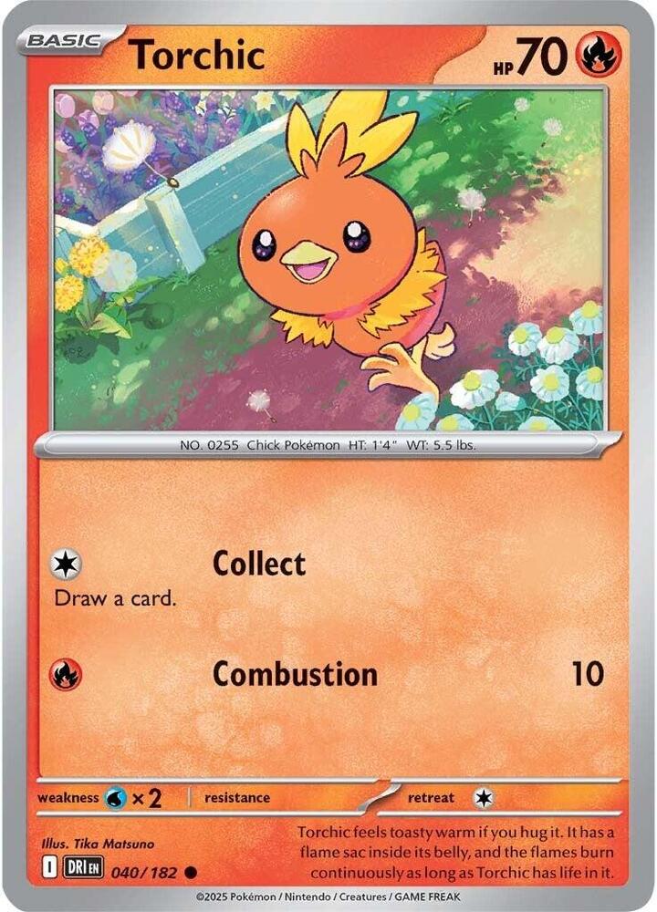 Torchic 040/182 card from SV10: Destined Rivals