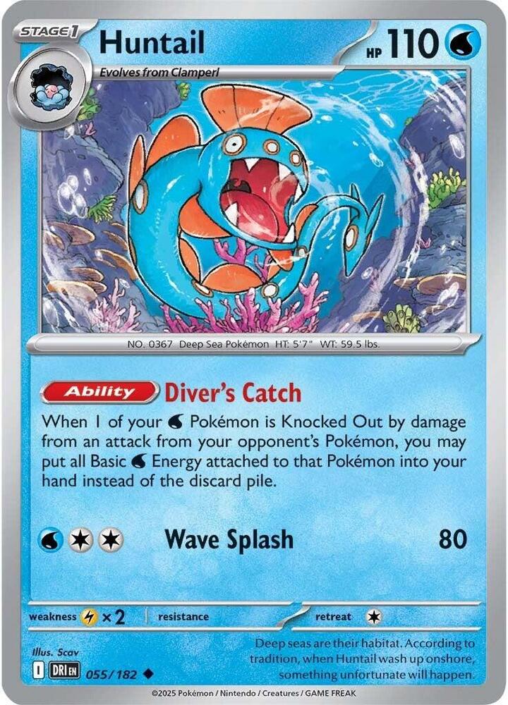 Huntail 055/182 card from SV10: Destined Rivals
