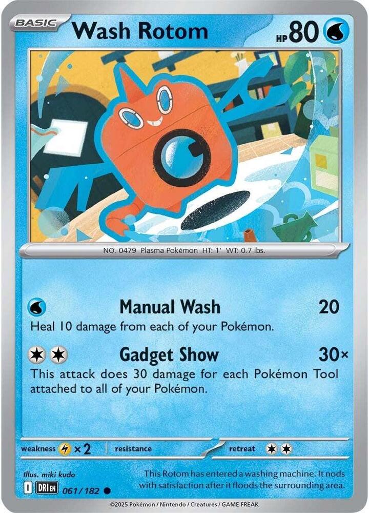 Wash Rotom 061/182 card from SV10: Destined Rivals