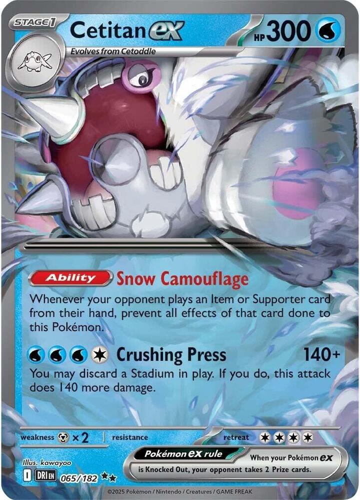 Cetitan ex 065/182 card from SV10: Destined Rivals