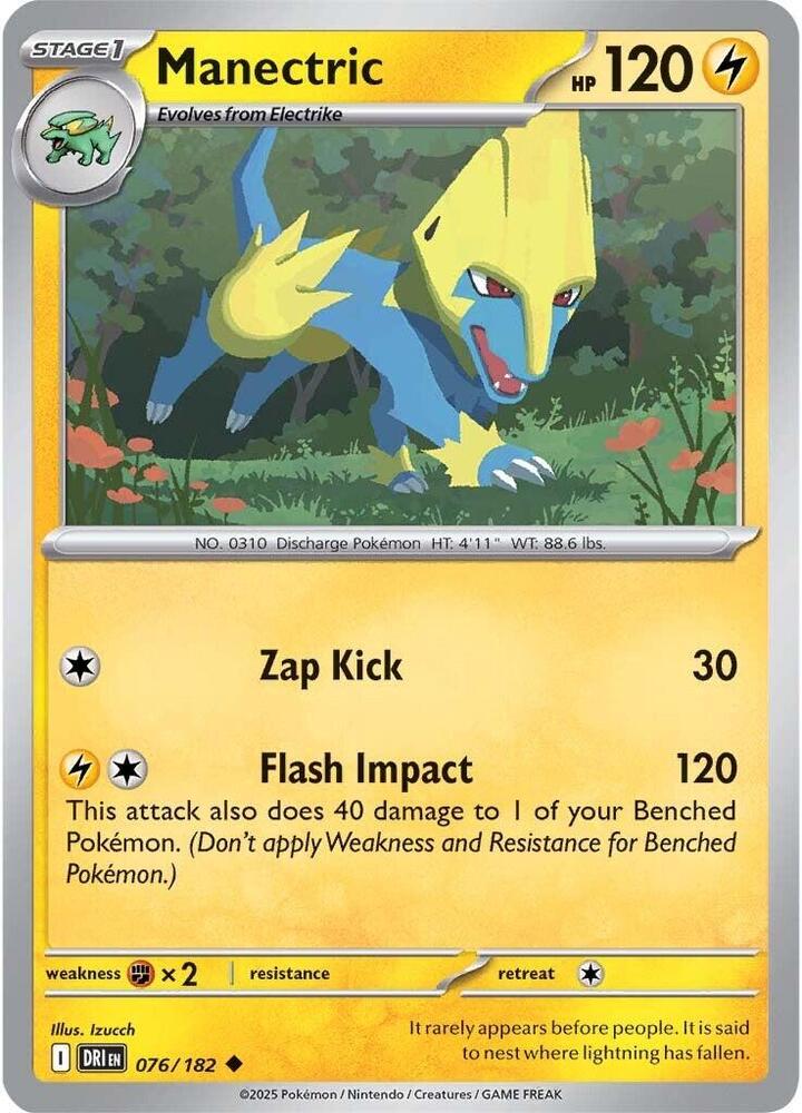 Manectric 076/182 card from SV10: Destined Rivals