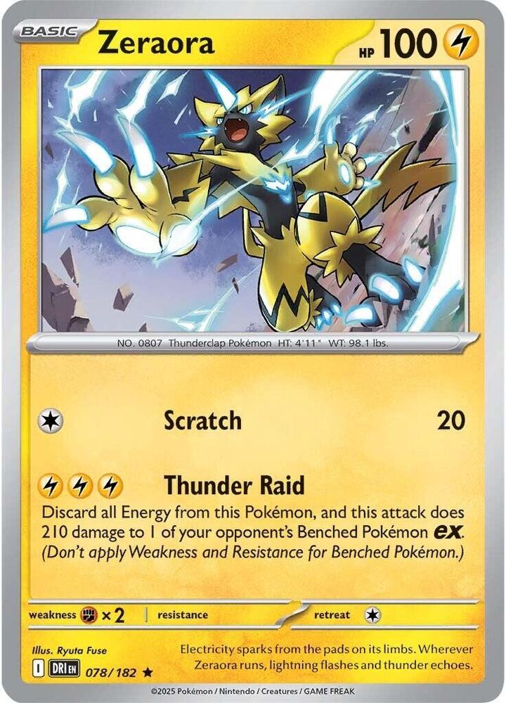 Zeraora 078/182 card from SV10: Destined Rivals
