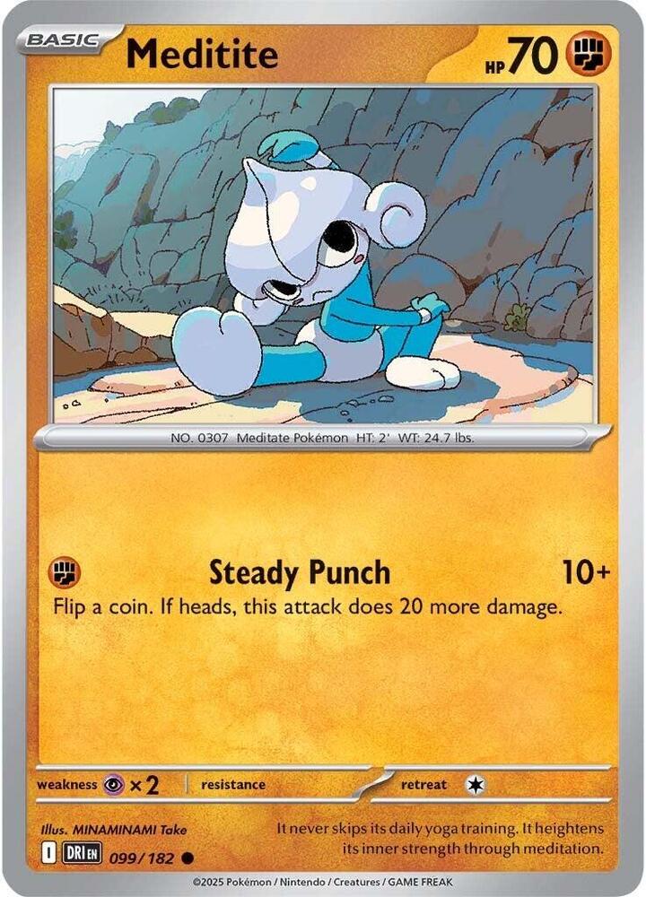 Meditite 099/182 card from SV10: Destined Rivals