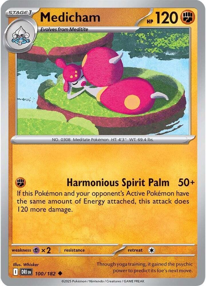 Medicham 100/182 card from SV10: Destined Rivals
