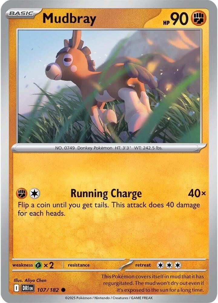 Mudbray 107/182 card from SV10: Destined Rivals