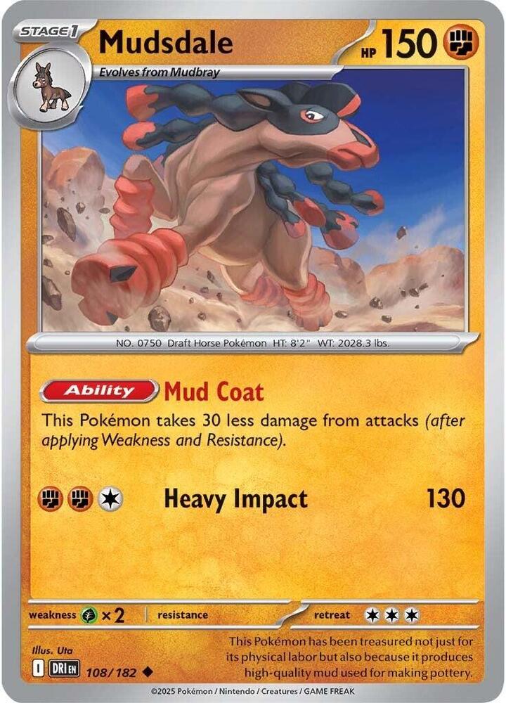 Mudsdale 108/182 card from SV10: Destined Rivals