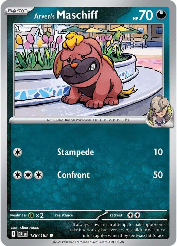 Arven's Maschiff 138/182 card from SV10: Destined Rivals