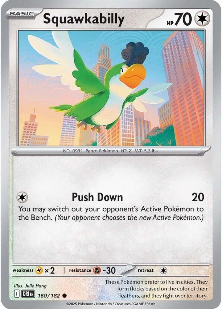 Squawkabilly 160/182 card from SV10: Destined Rivals