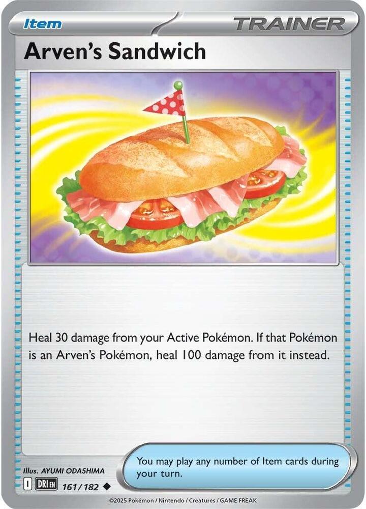 Arven's Sandwich 161/182 card from SV10: Destined Rivals