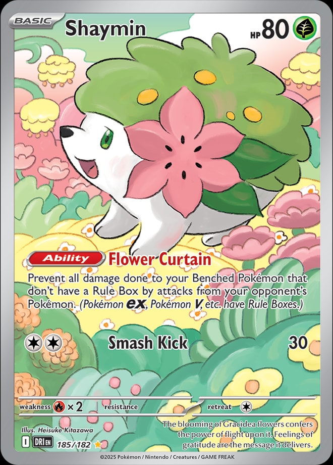 Shaymin 185/182 card from SV10: Destined Rivals