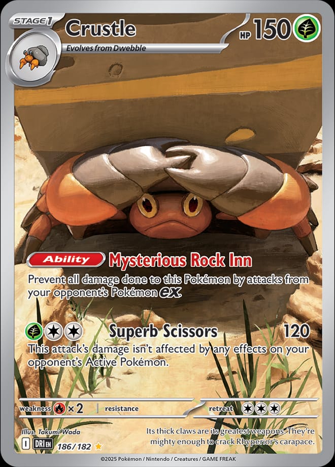 Crustle 186/182 card from SV10: Destined Rivals