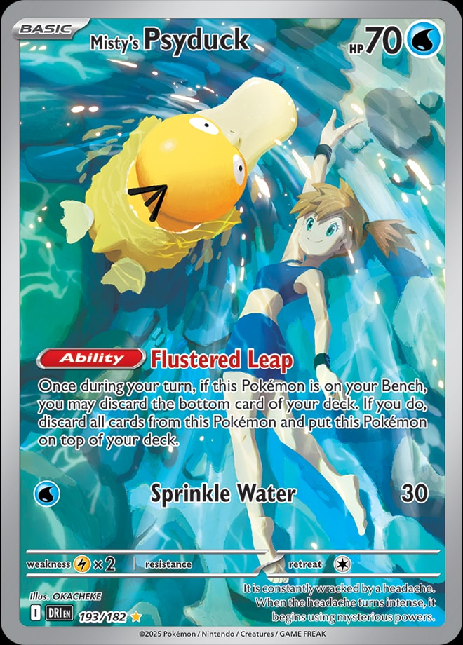 Misty's Psyduck 193/182 card from SV10: Destined Rivals