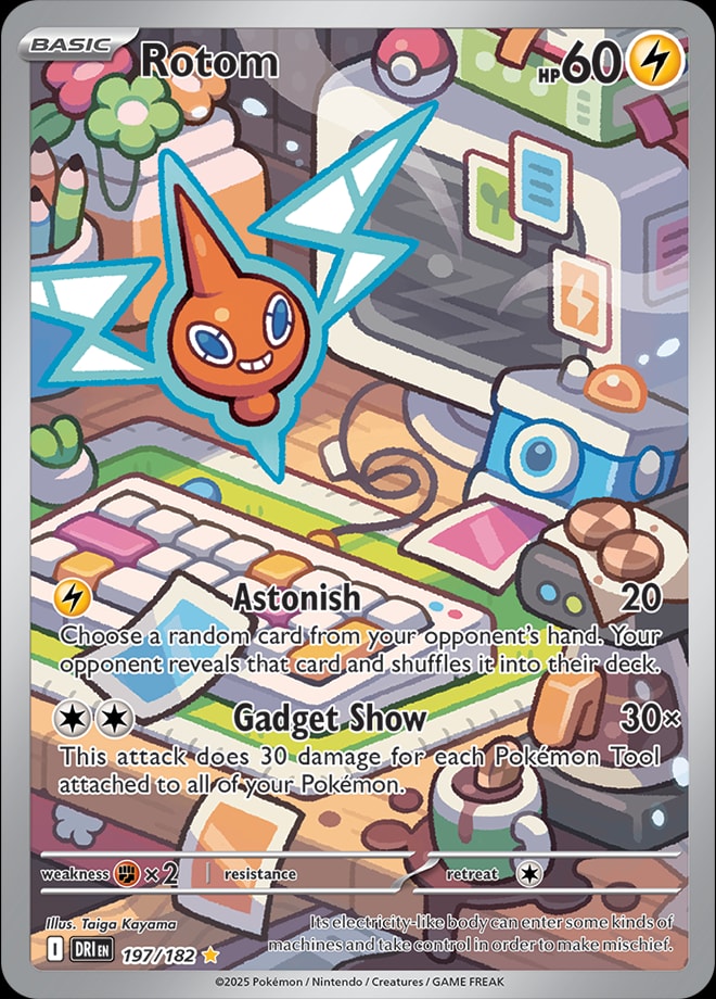 Rotom 197/182 card from SV10: Destined Rivals